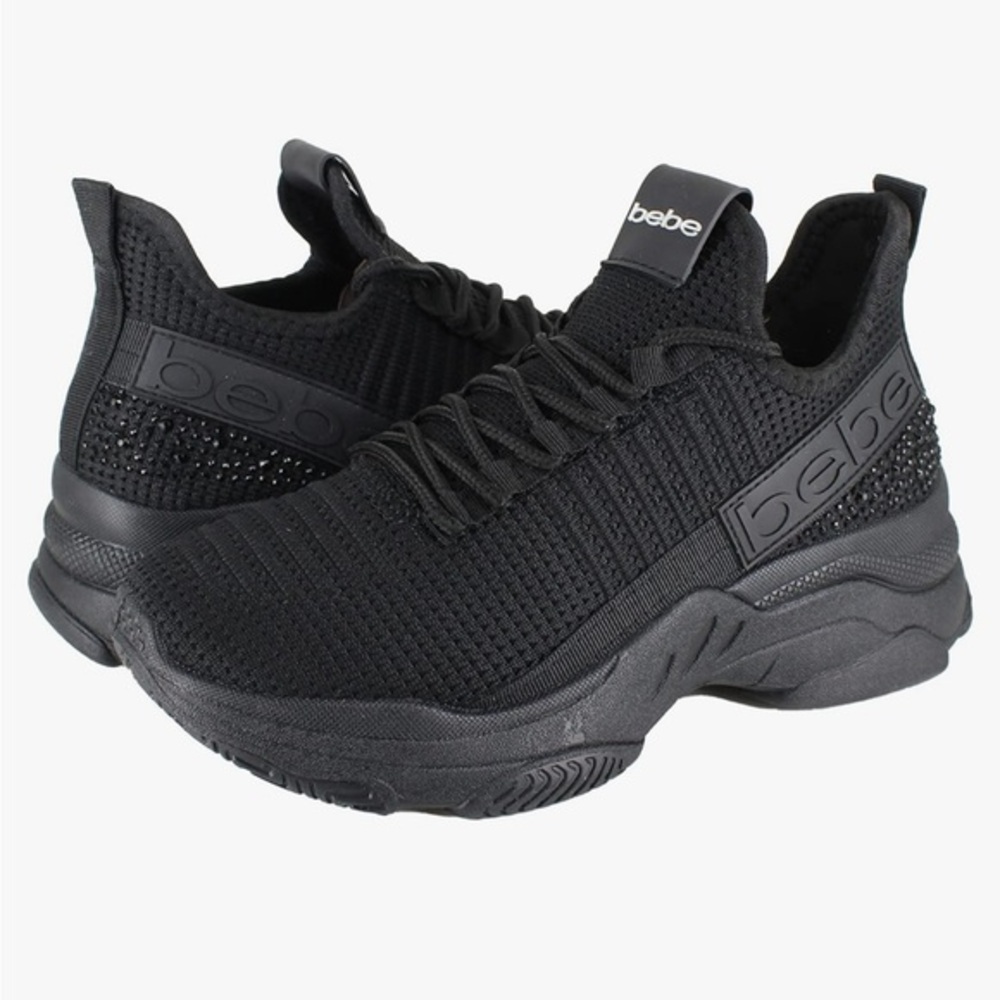 BEBE  chunky black sneakers Analia shoes - size 9.5 woman’s